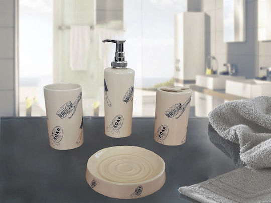 Soap Sorema 4 Pieces Ceramic Accessories