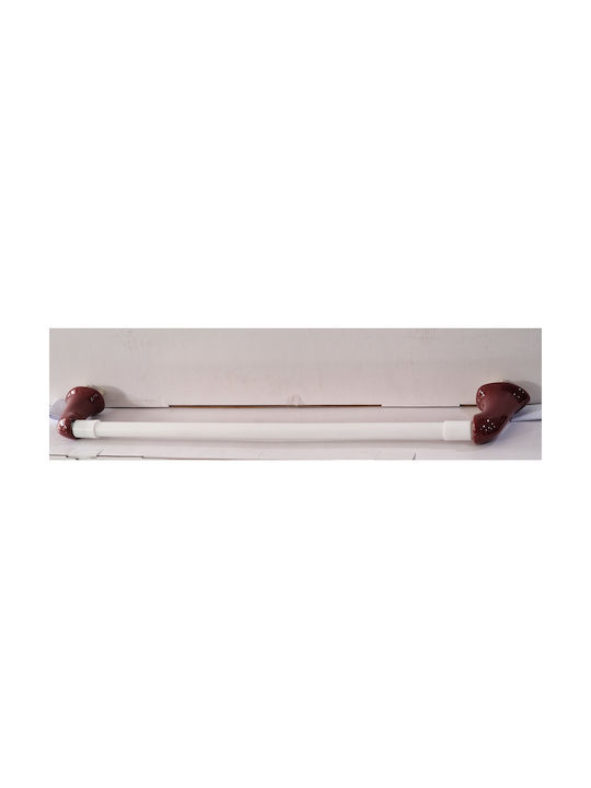 Single Porcelain Towel Holder Bordeaux Built-In 7.5 x 5