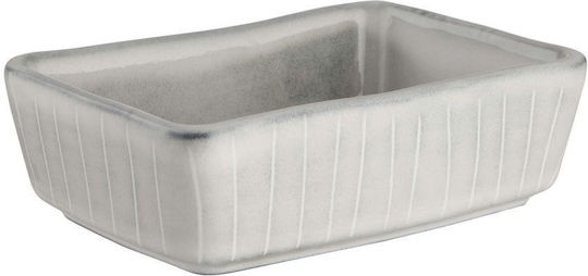 Henley Badezimmerbox mit Seifenschale Grau Keramik Länge 12 x Breite 8,5 x Höhe 4 cm