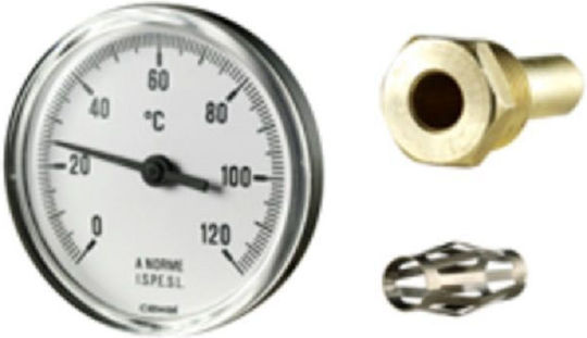 Θερμόμετρο Inox Boiler Οριζόντιο Κυάθιο Φ63 Watts Pt3a507009