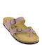 Bombay Leather Women's Flat Sandals Anatomic Afelpado Malva