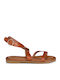 Women's Flat Sandals in Brown Color