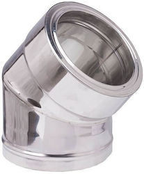 Bogen 45° Doppelwandig Inox Φ130 Φ180