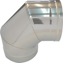Spiroduct Stainless Steel Corner Chimney Pipe 90° Flat Surface Self-Joining 0.4mm Ø300mm