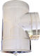 Spiroduct Stainless Steel Insulated Chimney Pipe Tee 90° Cleaning Cap Spiral Rafter Ø125/180mm