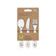 Laessig Baby Cutlery Set made of Plastic White 3pcs