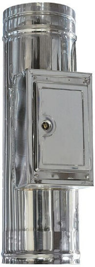 Technometal Chimney Pipe Cleaning Door Single Wall Φ 350 Steel Thickness 0.40 Mm