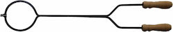 Fireplace Tongs Wooden Handle 136 Vailas Metal
