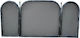 Fireplace Screen Klapakis Three-Panel Wavy Black-Silver Patina 11-01