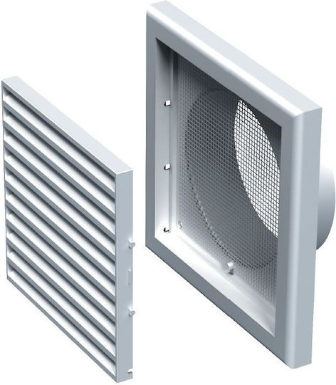 Vents Vent Louver 15.4x15.4cm Square With Sieve