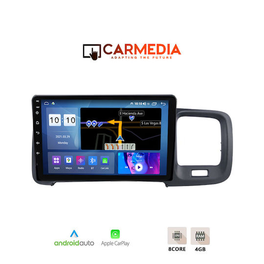 Carmedia Ηχοσύστημα Αυτοκινήτου για Volvo S60 2010-2018 (Bluetooth/USB/WiFi/GPS/Apple-Carplay/Android-Auto) με Οθόνη Αφής 9"