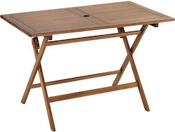 Τραπέζι Κήπου Nattera Greenville Πτυσσόμενο Μ120xπ70xυ72cm