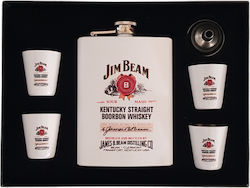 Φλασκί Σετ Jim Beam Stainless Steel 8oz