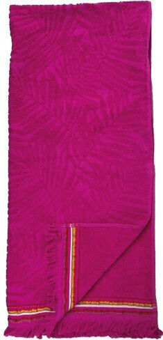 Miami Beach Πετσέτα Παραλίας Ζακάρ Σχέδιο Φύλλων Unisex 70x150 100% Βαμβάκι – Ροζ