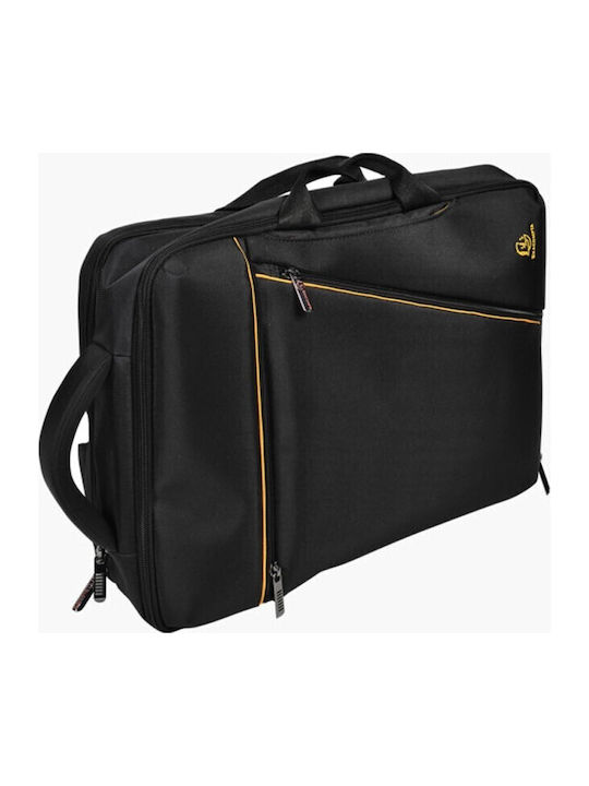 Backpack and Handbag 4 Positions Zipper Laptop 15.6 Size 32x49x11cm Colour Black Exacompta