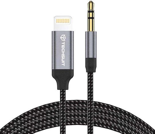 Techsuit 3.5mm to Lightning Cable Γκρι 1.5m