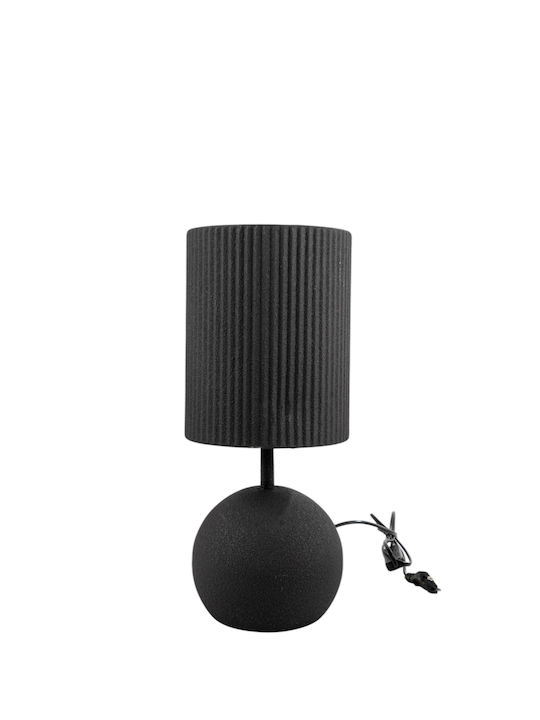 Zen Collection Metal Table Lamp with Black Shade and Base