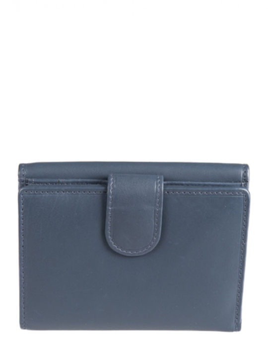 Fetiche Leather Δερμάτινο Γυναικείο Πορτοφόλι Μπλε