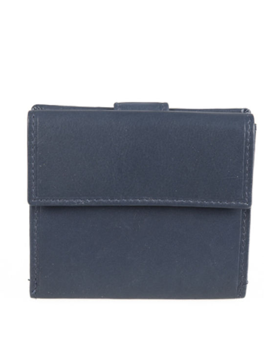 Fetiche Leather Δερμάτινο Γυναικείο Πορτοφόλι Μπλε