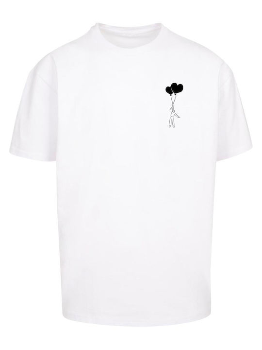 Merchcode Love In Air Heavy Oversize Tricou Alb...