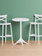 Bar Set for Small Outdoor Spaces Elly 3 Pieces White