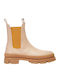 Leather Women's Ankle Boots Beige