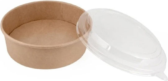 Disposable Salad Paper Bowl Kraft 5pcs Lid