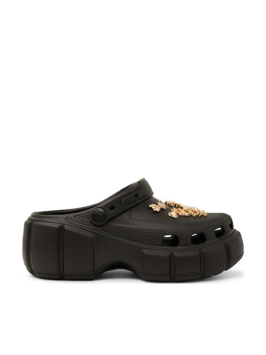 Exe Damen Clogs Schwarz
