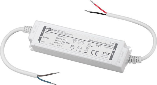 Goobay Dimmable LED Захранване Водоустойчиво IP67 Мощност 60W с Изходно Напрежение 24V
