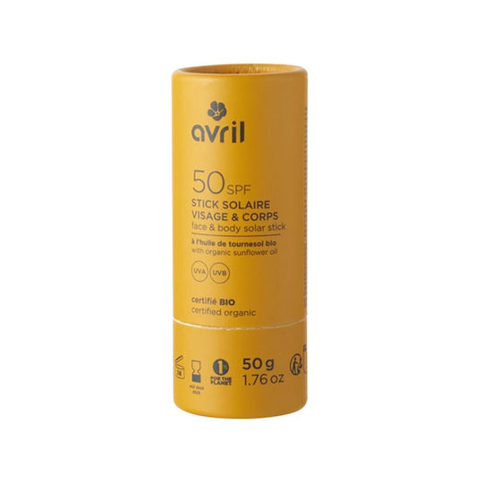 avril Bio Αντηλιακό Stick Προσώπου και Σώματος SPF50 50gr