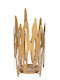 Zen Collection Kerzenhalter Metall in Gold Farbe 14x29.5x14cm 1Stück
