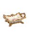 Decorative Polyresin Bowl 34x21x13 Cm Floral Keskor 66004