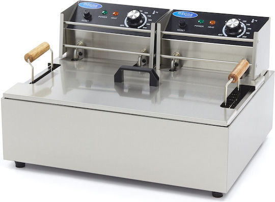 Maxima Holland Elektrische Fritteuse Doppel 2.5kW Kapazität 2x15lt