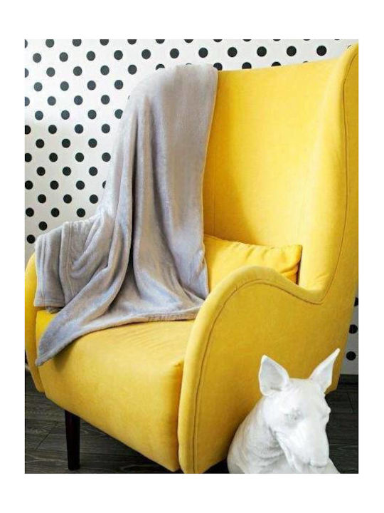 Faro Siglo Κουβέρτα Γούνινη Υπέρδιπλη 220x200εκ. Silver Gray