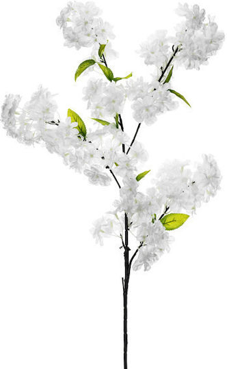 Floare Artificială Cireșe Înflorite 97 Cm Albă