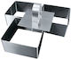 Set Dessert Ringe 8 X H4cm 3 Stück Quadrate