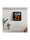 Wanduhr Digital Kunststoff Orange 11x10cm