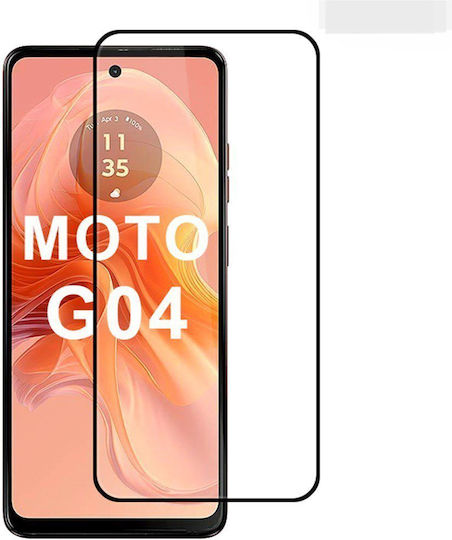 Tempered Glass Μαύρο (Moto G24 / G04 / G04s)