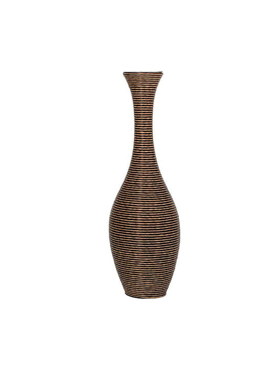 Fylliana Διακοσμητικό Βάζο Rattan Λευκό
