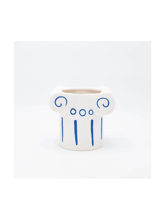 Decorative Vase White 14.6x11.6x17cm