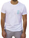 T-Shirt White, Blue