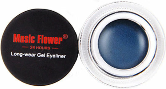 Music Flower Χρωματιστό Eyeliner Gel Βαζάκι Πινέλο Εφαρμογής 30g 3#-μπλε