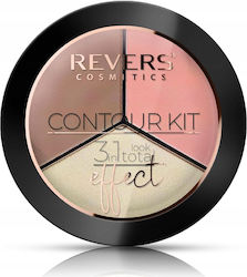 Revers Cosmetics Contour Kit 3 In1 Look Total Effect 01 15gr