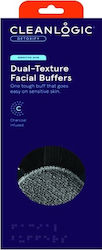 Cleanlogic Detoxify Dual-texture Facial Buffers Sensitive Skin Set 9 Black Grey