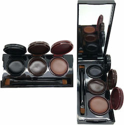 Music Flower Triple Eyebrow Palette Creamy Texture Double 61g