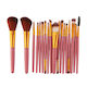 18 Professional Makeup Brushes Maange Various Colors Pink Gold