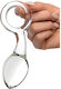Small Glass Butt Plug Retrieval Ring 13 X Ø 3.3 Cm
