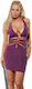 Dress W Thong Dress Slip Bordeaux