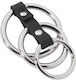Bdsm Penisring 3 Metallische Ringe Leder