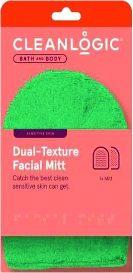 Cleanlogic Bath Body Dual-texture Facial Mitt Sensitive Skin